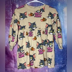 Girls Tom & Jerry H&M sweatshirt dress